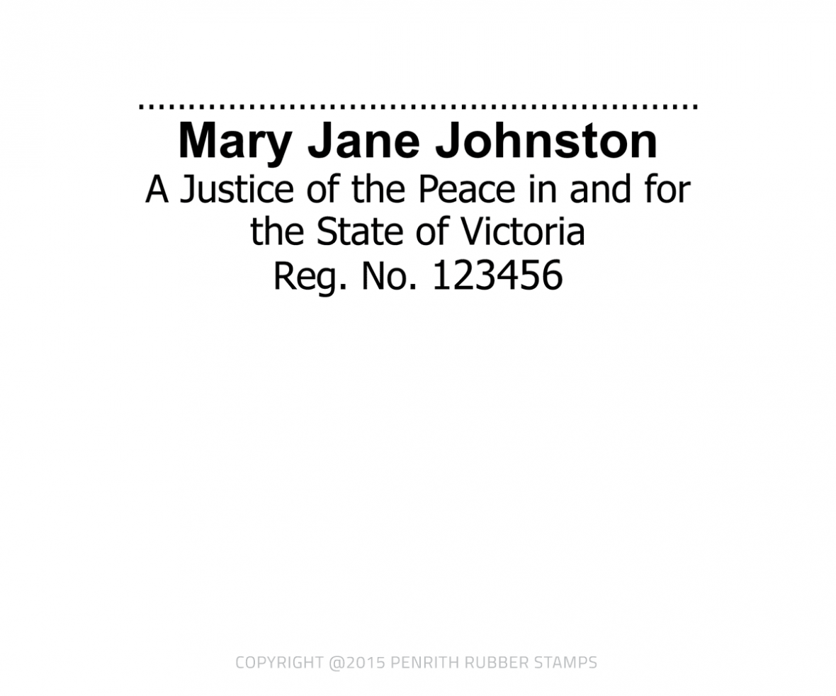 Justice of the Peace stamp for Victoria Justice of the Peace stamp for Victoria