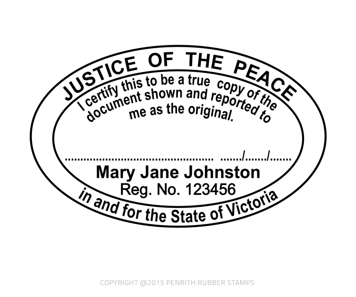 Justice of the Peace stamp for Victoria Justice of the Peace stamp for Victoria