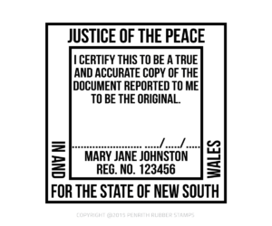 NSW14 Justice of the Peace Stamp