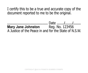 Justice of the Peace Stamp