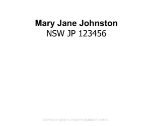 NSW13 Justice of the Peace Stamp