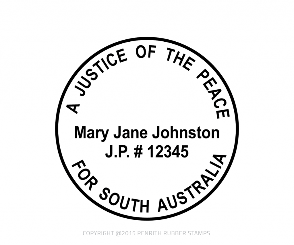 Justice of the Peace stamp for South Australia
