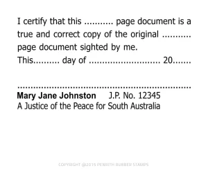 Justice of the Peace Stamp