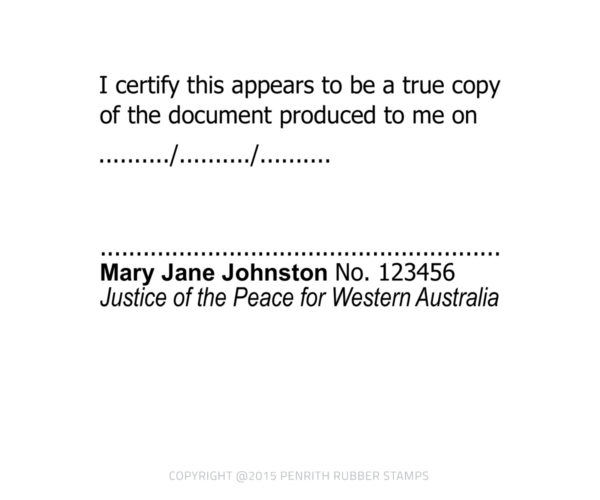 Justice of the Peace Stamp