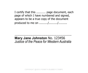 Justice of the Peace Stamp