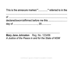 NSW15 Justice of the Peace Stamp