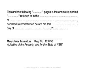 NSW16 Justice of the Peace Stamp