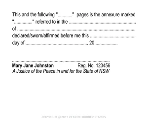 NSW16 Justice of the Peace Stamp