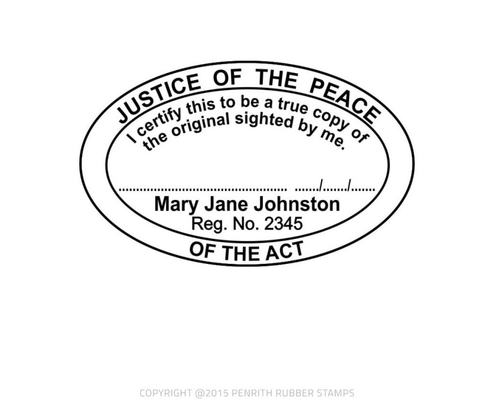 ACT07 Justice of the Peace Stamp JP Stamps Online