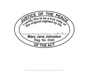 ACT07 Justice of the Peace Stamp