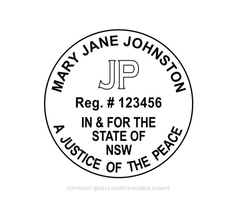 NSW18 Justice of the Peace Stamp JP Stamps Online