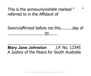 SA-ANNEX Justice of the Peace Stamp